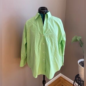 Lime green Zara button up size medium